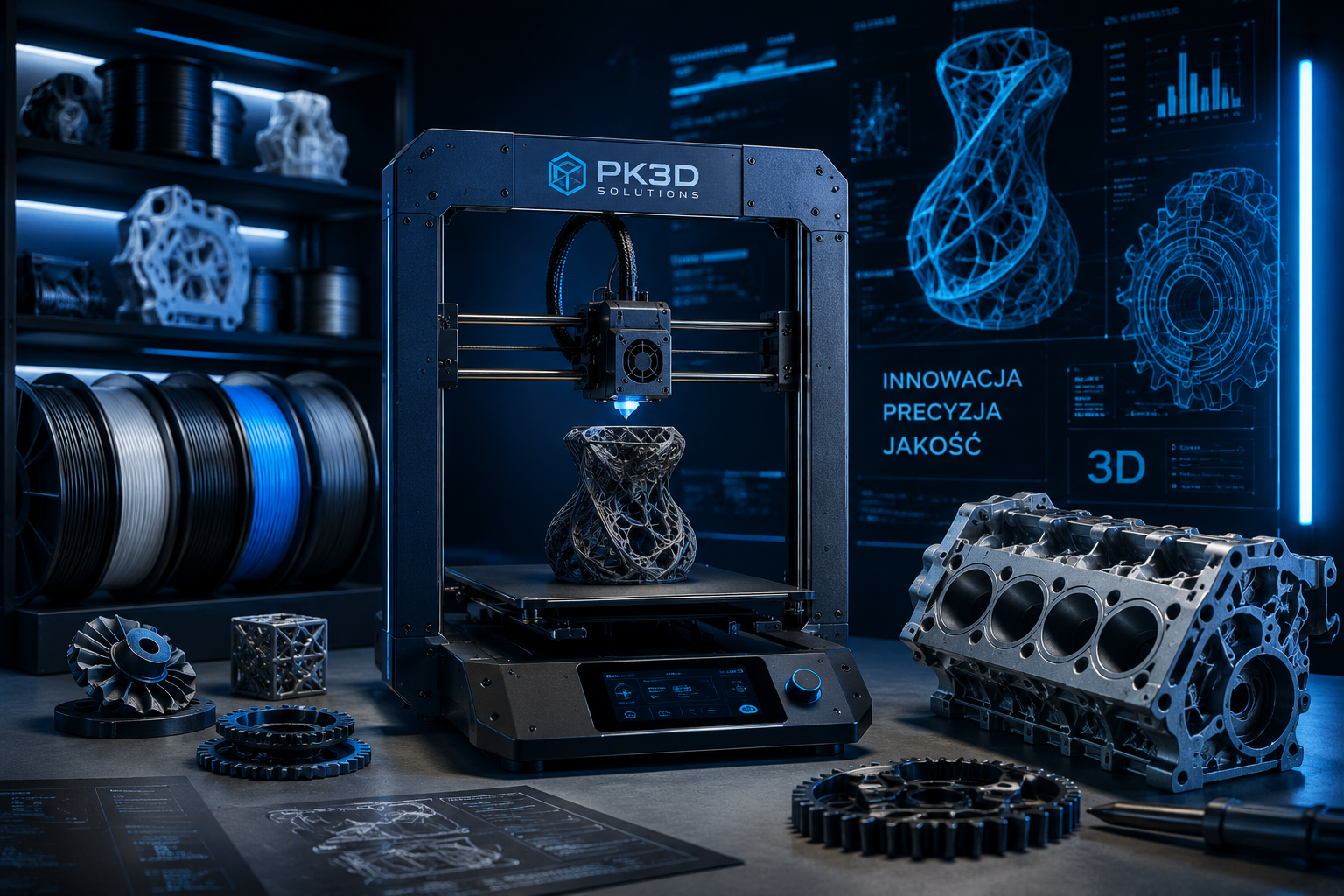 Przykladowy wydruk 3D wykonany przez PK3D Solutions